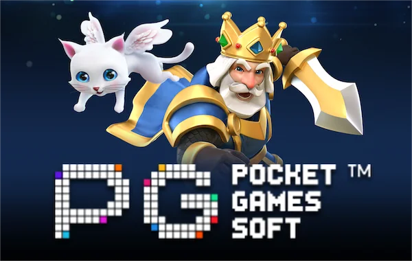 โลโก้ค่ายเกมสล็อต pg soft บน COLA555