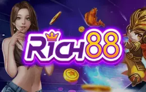 โลโก้ค่ายเกมสล็อต rich88 บน COLA555