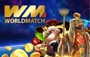 โลโก้ค่ายเกมสล็อต wm บน COLA555